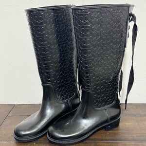 Coach Rain Boots Black